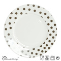 10,5 Zoll Weißes Porzellan mit Abziehbild Dinner Plate